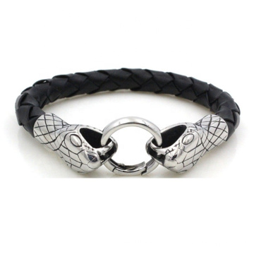 Yudan Custom Stainless Steel Snake Head Bracelet Men